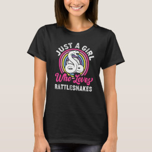Camiseta Sólo una chica que ama las serpientes de cascabel 