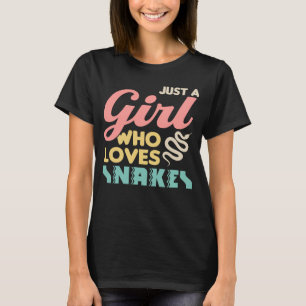 Camiseta Solo Una Chica Que Ama Las Serpientes Ropa De Serp