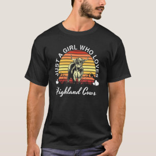 Camiseta Solo Una Chica Que Ama Las Vacas Altas Escocesas R