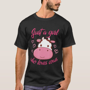 Camiseta Solo Una Chica Que Ama Las Vacas Carnicero Leche G