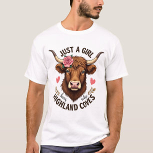 Camiseta Solo Una Chica Que Ama Las Vacas De Terreno Alto F
