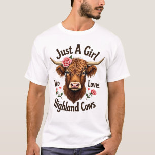 Camiseta Solo Una Chica Que Ama Las Vacas De Terreno Alto F