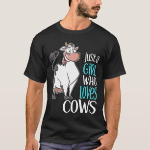 Camiseta Solo Una Chica Que Ama Las Vacas Lindo Vaca Premiu