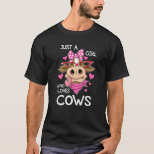 Camiseta Solo Una Chica Que Ama Las Vacas Mujer Lindo Granj