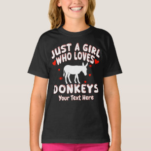 Camiseta Solo Una Chica Que Ama Los Burros Personalizado