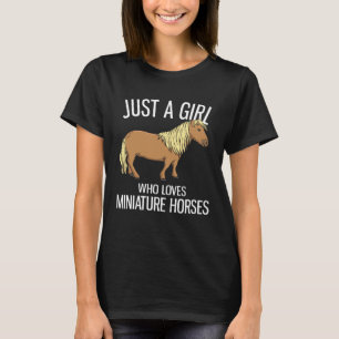 Camiseta Sólo Una Chica Que Ama Los Caballos Miniatura