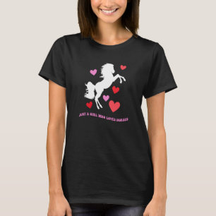Camiseta Solo una chica que ama los caballos Mujer Cute Val