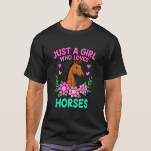 Camiseta Solo una chica que ama los caballos vaquera sureña