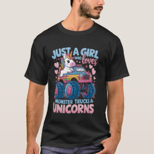 Camiseta Solo una chica que ama los camiones monstruo y los