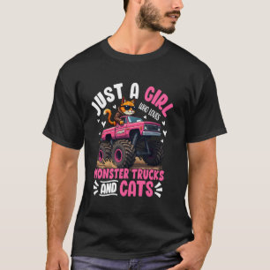 Camiseta Solo una chica que ama los camiones monstruo y los