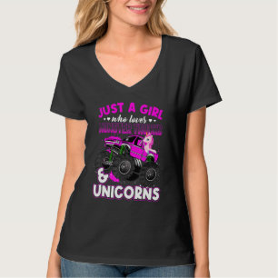Camiseta Sólo Una Chica Que Ama Los Camiones Monstruo Y Los