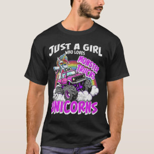 Camiseta Sólo una chica que ama los camiones monstruo y los