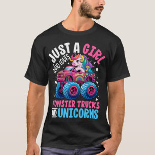 Camiseta Sólo Una Chica Que Ama Los Camiones Monstruo Y Los