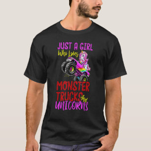 Camiseta Sólo Una Chica Que Ama Los Camiones Monstruo Y Los