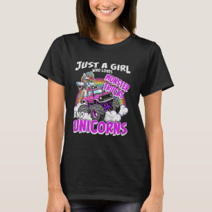 Camiseta Solo una chica que ama los camiones monstruo y los