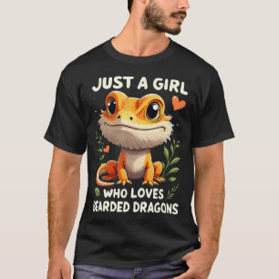 Camiseta Sólo Una Chica Que Ama Los Dragones Barbudo