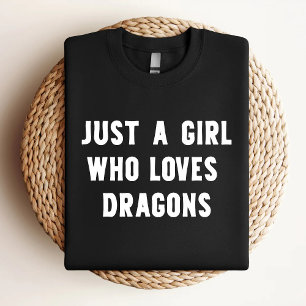 Camiseta Solo Una Chica Que Ama Los Dragones Divertido Aman