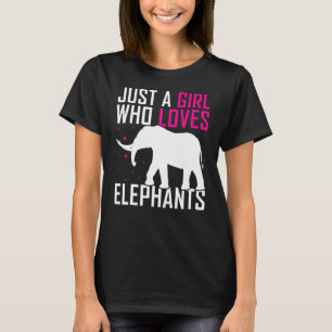 Camiseta Solo Una Chica Que Ama Los Elefantes Divertido Ele