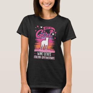 Camiseta Sólo una chica que ama los galgos italianos