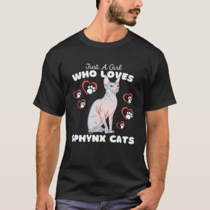 Camiseta Solo Una Chica Que Ama Los Gatos Sphynx  Chicas Li