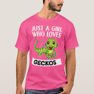 Camiseta Solo Una Chica Que Ama Los Geckos Lagarto Lindo Ge