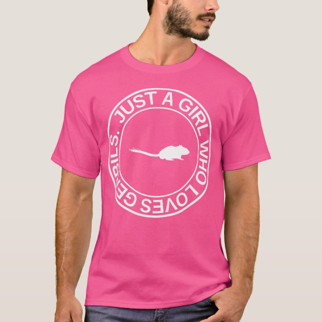 Camiseta Sólo Una Chica Que Ama Los Gerbils A Las Mujeres M (Anverso)