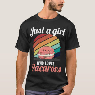 Camiseta Solo Una Chica Que Ama Los Macarons Retro Mujeres 
