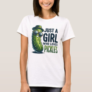 Camiseta Solo Una Chica Que Ama Los Pepinillos Gafas De Sol