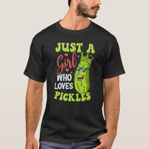 Camiseta Sólo una chica que ama los pepinillos Pepino Vegan