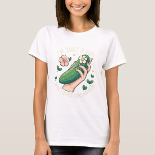 Camiseta Sólo Una Chica Que Ama Los Pepinos - Vegetariana D