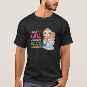 Camiseta Solo Una Chica Que Ama Los Perezosos Y Libros Cami