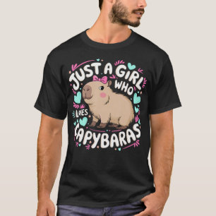 Camiseta Sólo Una Chica Que Ama Los Roedores Capybaras Muje