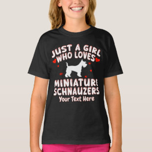 Camiseta Sólo Una Chica Que Ama Los Schnauzer Miniatura Per