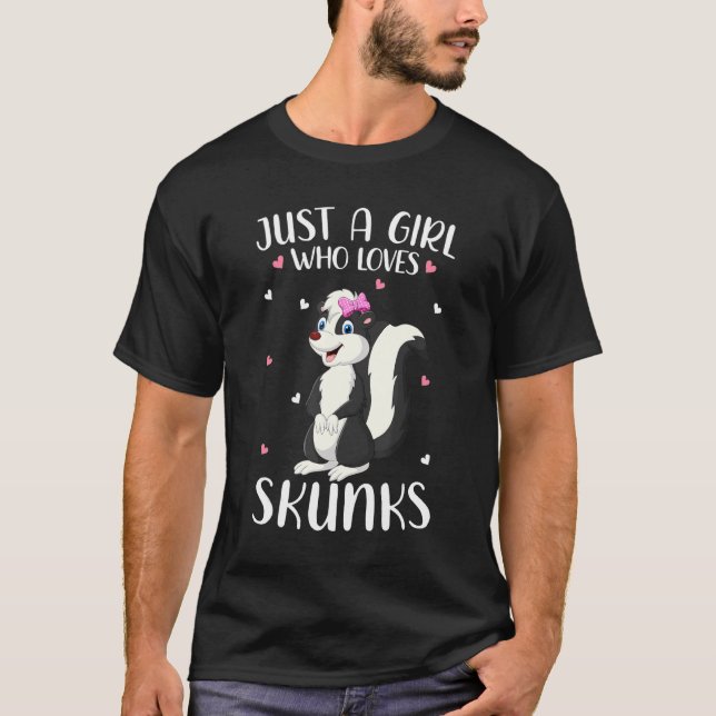 Camiseta Sólo Una Chica Que Ama Los Skunks Para Mujeres Chi (Anverso)
