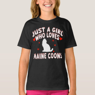 Camiseta Sólo una chica que ama Maine Coons Maine Coon lind