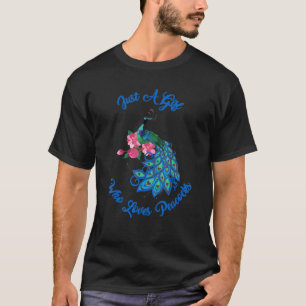 Camiseta Sólo Una Chica Que Ama Pavos Reales Galaxia