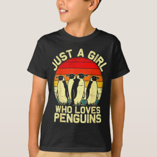 Camiseta Solo una chica que ama pingüinos divertido animal