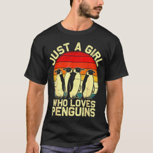 Camiseta Solo Una Chica Que Ama Pingüinos Divertido Animal 