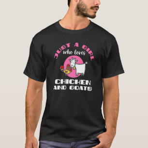 Camiseta Solo Una Chica Que Ama Pollos Y Cabras Tractor F