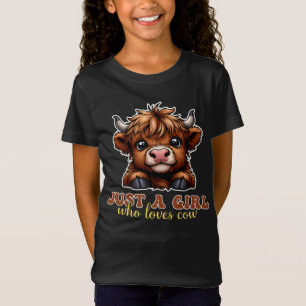 Camiseta Sólo Una Chica Que Ama Regalo De Amante De Vaca Hi