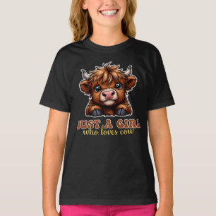 Camiseta Sólo Una Chica Que Ama Regalo De Amante De Vaca Hi