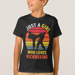 Camiseta Solo una chica que ama regalos de kickboxing para