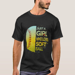 Camiseta Solo una chica que ama Softll - Diseño dividido de