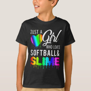 Camiseta Solo Una Chica Que Ama Softll Y Slime Tee Regalo 