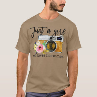 Camiseta Sólo una chica que ama su cámara; fotógrafa