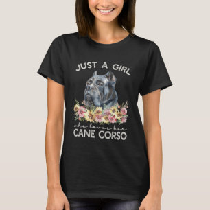 Camiseta Sólo Una Chica Que Ama Su Cañón Corso