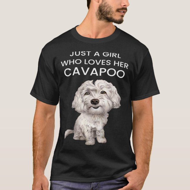 Camiseta Sólo una Chica que ama su Cavapoo White Cavapoo Pu (Anverso)