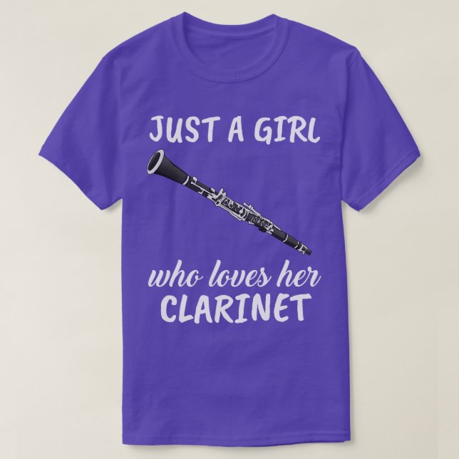 Camiseta Sólo Una Chica Que Ama Su Clarinete (Diseño del anverso)