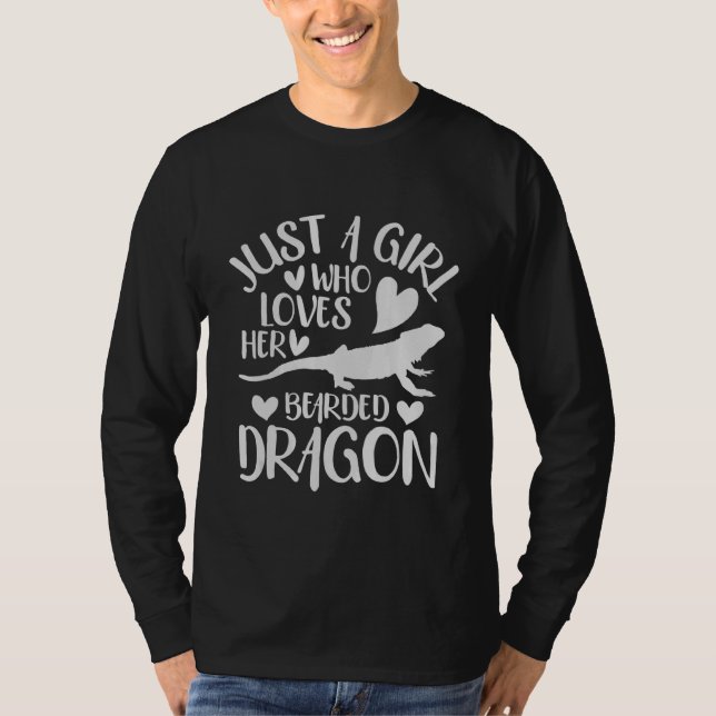 Camiseta Sólo Una Chica Que Ama Su Dragón Con Cabeza, Chica (Anverso)