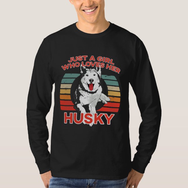 Camiseta Sólo una Chica que ama su Husky Few Scoop (Anverso)